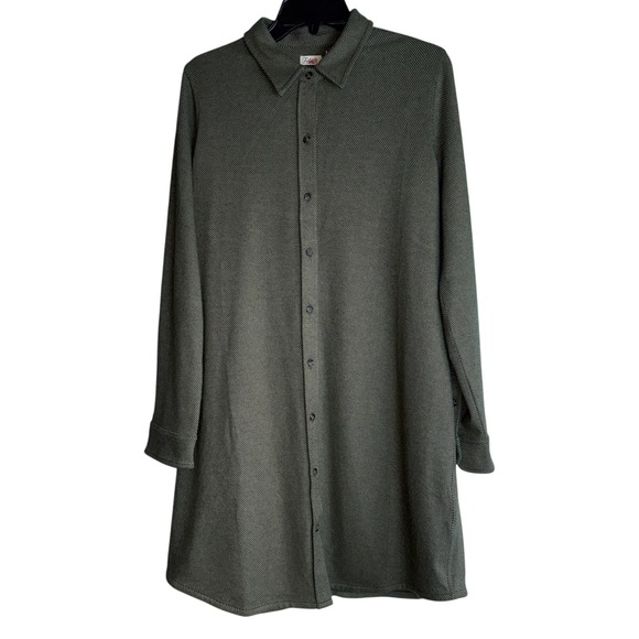 Faherty Womens Large Legend Sweater Dress Olive Green Twill NWT - Picture 1 of 8